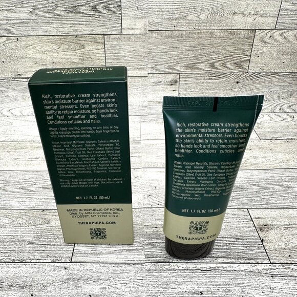 Brand NIB Therapispa Cold Pressed Shea Butter OLIVE Hand Cream 1.7 FL. OZ. - Picture 2 of 2